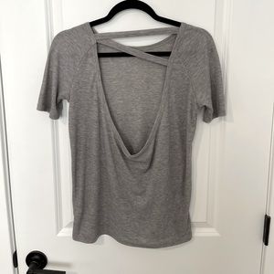 Asymmetric Back on Short Sleeve Top